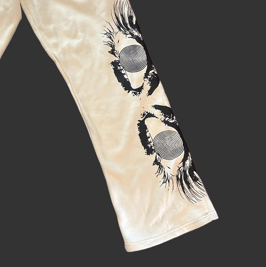 Cream “Everlasting” Flared Sweats