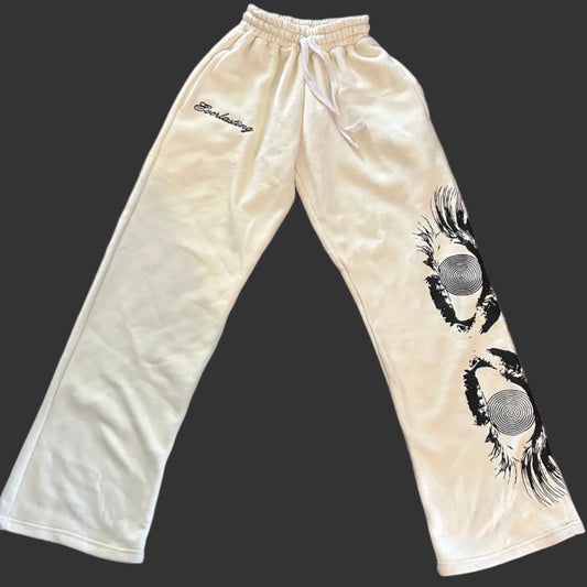 Cream “Everlasting” Flared Sweats